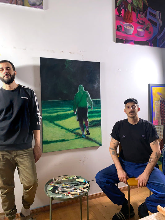 Greif Lazic with their artwork The Path