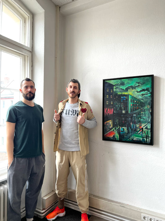 Greif Lazic with their artwork It's Raining, But I'm Horny!