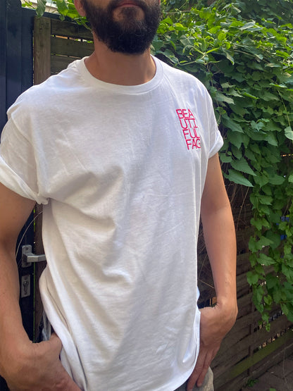 BEAUTIFUL FAG Embroidery - Unisex T-shirt (Black & White)