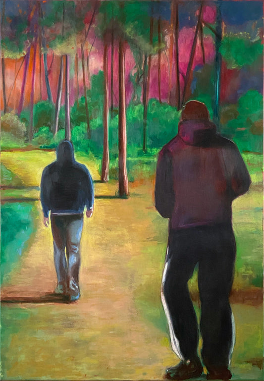 Follow the Music by Greif Lazic, oil and acrylic on canvas, from the series "RAW"
