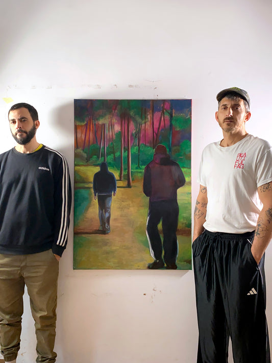 Greif Lazic with their artwork Follow the Music
