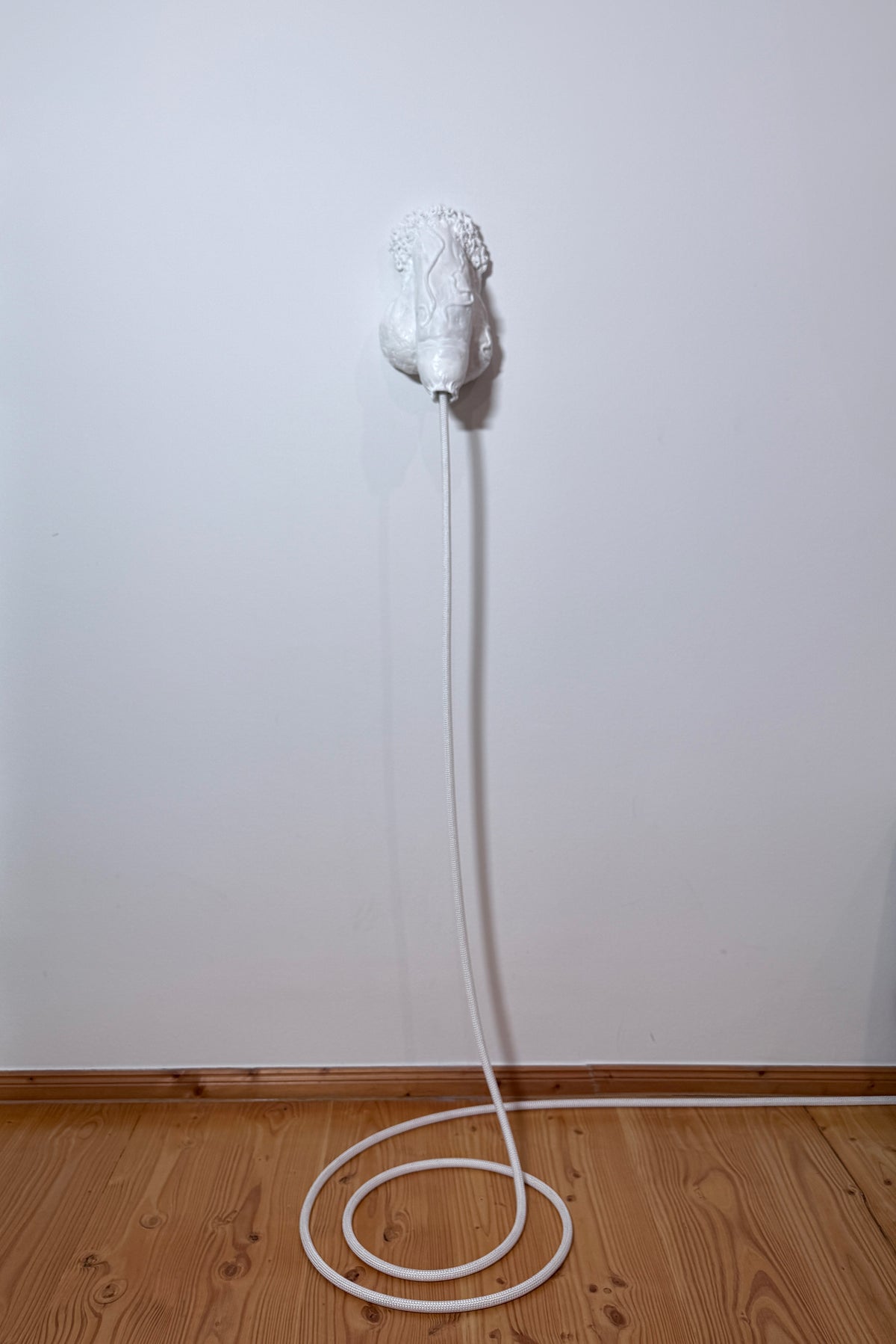 Mainstream by Greif Lazic, clay sculpture wall lamp with neon LED, from the series "At Home With Greif Lazic"