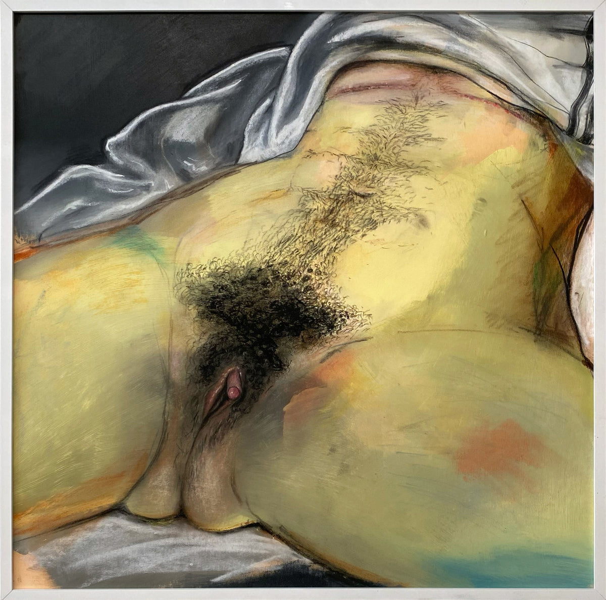 The Future of the World by Greif Lazic, soft pastel and acrylic on paper, from the series "Impossible Feelings"
