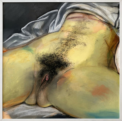 The Future of the World by Greif Lazic, soft pastel and acrylic on paper, from the series "Impossible Feelings"