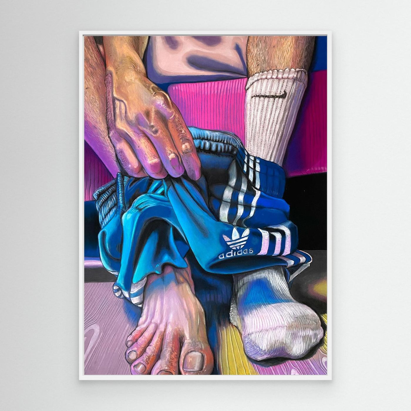 The Missing Sock, framed print